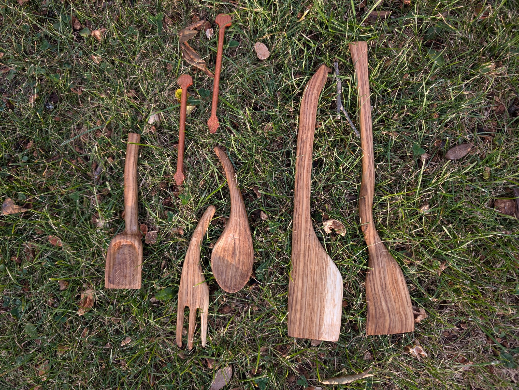 Swamp white oak spoons