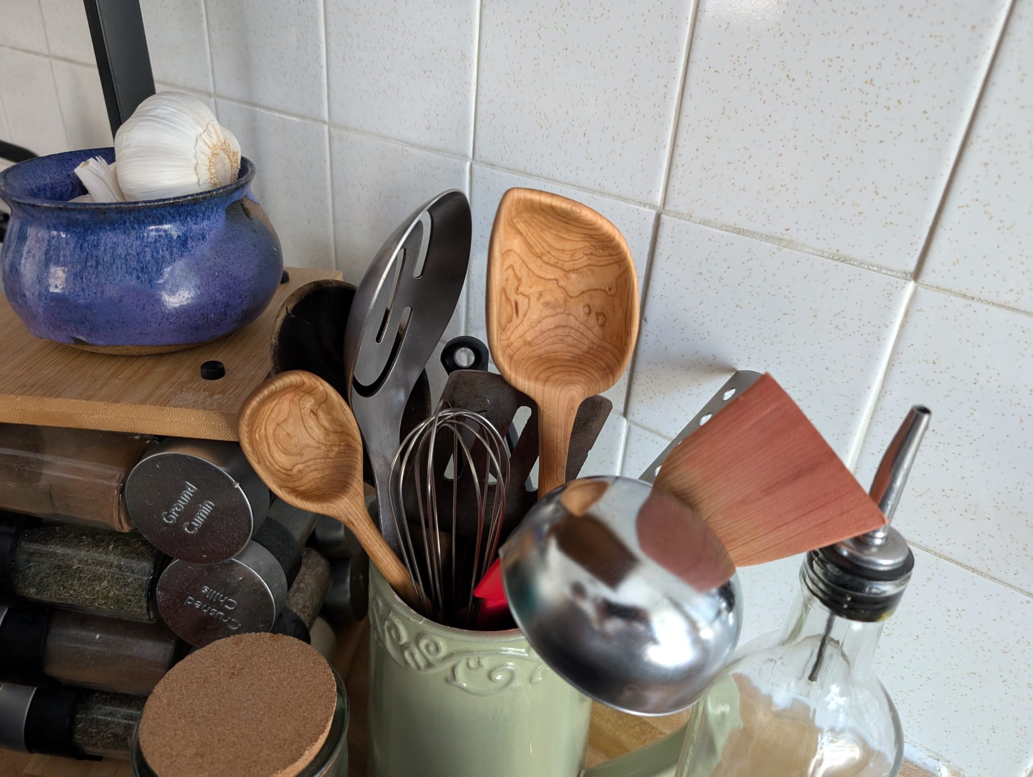 Spoons and spatulas in the kitchen